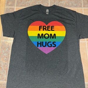 Gildan Charcoal Kids Tee with Rainbow Heart